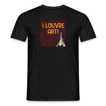 I Louvre Art French Lifestyle France Habits Home - Männer T-Shirt - Schwarz - Vorne - AI Model Male 178 light (178cm)
