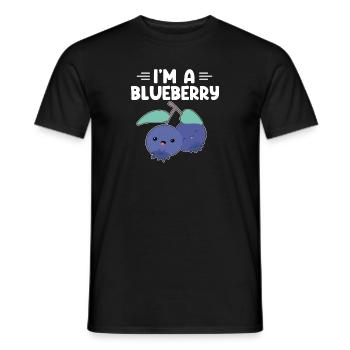 Heidelbeere Frucht Blaubeere - Männer T-Shirt - Schwarz - Vorne - AI Model Male 178 light (178cm)