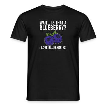 Heidelbeere Frucht Blaubeere - Männer T-Shirt - Schwarz - Vorne - AI Model Male 178 light (178cm)