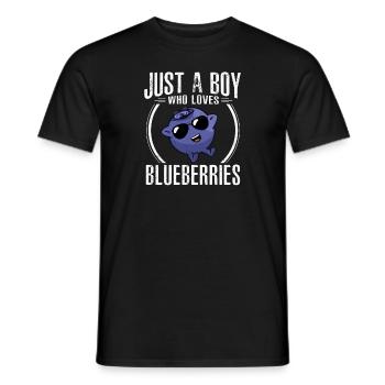 Heidelbeere Frucht Blaubeere - Männer T-Shirt - Schwarz - Vorne - AI Model Male 178 light (178cm)