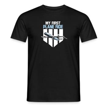 Mon premier voyage de vacances en avion Voyageur - T-shirt homme - noir - Devant - AI Model Male 178 light (178cm)
