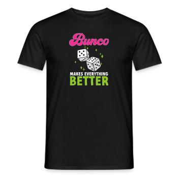 Bunco Dice Game - Men's T-Shirt - black - Front - AI Model Male 178 light (178cm)