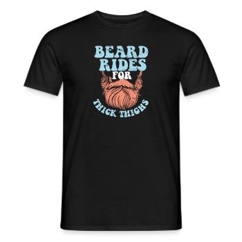 Drôle de barbu pour les cuisses épaisses - T-shirt homme - noir - Devant - AI Model Male 178 light (178cm)