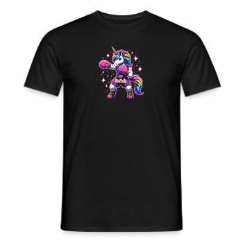 Niedliches Muay Thai und Thai Boxen Einhorn - Männer T-Shirt - Schwarz - Vorne - AI Model Male 178 light (178cm)