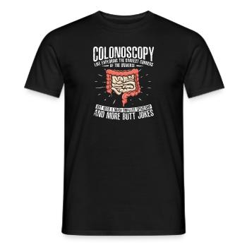Gastro-entérologie Endoscopie Coloscopie - T-shirt homme - noir - Devant - AI Model Male 178 light (178cm)