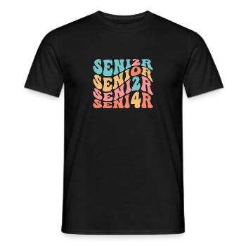 Senior 24 Graduation Class of 2024 Groovy Senior 2 - Men's T-Shirt - black - Front - AI Model Male 178 light (178cm)