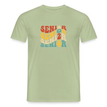 Senior 24 Graduation Class of 2024 Groovy Senior 2 - Men's T-Shirt - sage - Front - AI Model Male 178 light (178cm)