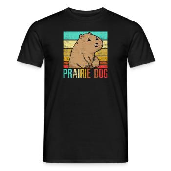 Chien de prairie - T-shirt homme - noir - Devant - AI Model Male 178 light (178cm)