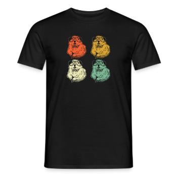 Chien de prairie - T-shirt homme - noir - Devant - AI Model Male 178 light (178cm)