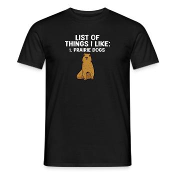 Chien de prairie - T-shirt homme - noir - Devant - AI Model Male 178 light (178cm)