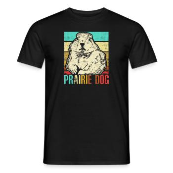 Chien de prairie - T-shirt homme - noir - Devant - AI Model Male 178 light (178cm)
