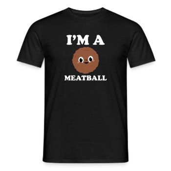 Boulettes de viande Italie Cuisine italienne - T-shirt homme - noir - Devant - AI Model Male 178 light (178cm)