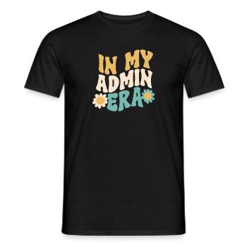 Secrétaire, Adjointe administrative, Commis de bureau - T-shirt homme - noir - Devant - AI Model Male 178 light (178cm)