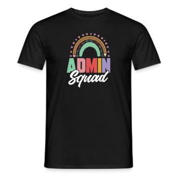 Secrétaire, Adjointe administrative, Commis de bureau - T-shirt homme - noir - Devant - AI Model Male 178 light (178cm)