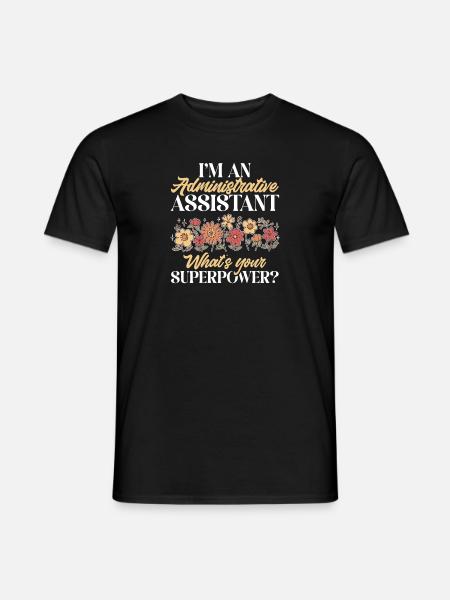 Secretary Administrative Assistant Office Clerk - Men's T-Shirt - black