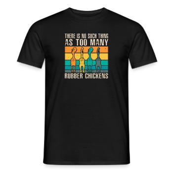 Rubber Chicken Costume Toy Rubber Chicken - Men's T-Shirt - black - Front - AI Model Male 178 light (178cm)
