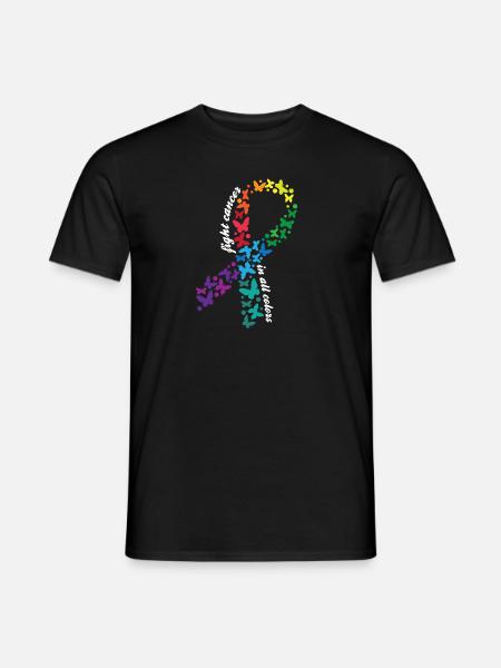 Combattez le cancer de toutes les couleurs Mois de la sensibilisation au cancer - T-shirt homme - noir