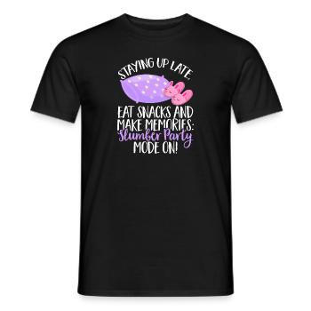 Sleepover Party Pajamas Slumber Party - Men's T-Shirt - black - Front - AI Model Male 178 light (178cm)
