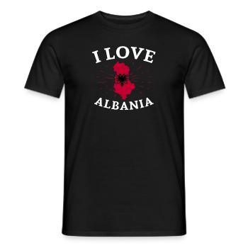 Drapeau albanais Aigle albanais Shqiponja - T-shirt homme - noir - Devant - AI Model Male 178 light (178cm)