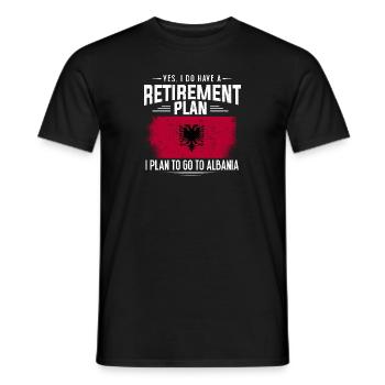 Drapeau albanais Aigle albanais Shqiponja - T-shirt homme - noir - Devant - AI Model Male 178 light (178cm)