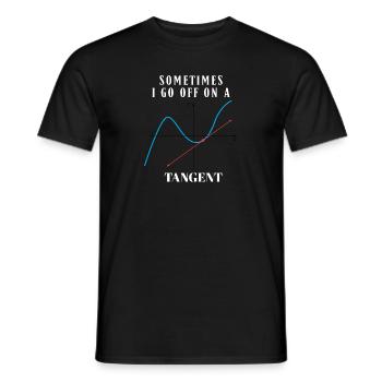 Sometimes I Go Off On A Tangent Math Humor - Men's T-Shirt - black - Front - AI Model Male 178 light (178cm)