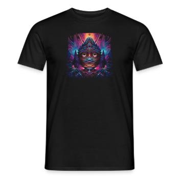 Mushroom | Fantasy Pilze Wald Natur Goa Festival - Männer T-Shirt - Schwarz - Vorne - AI Model Male 178 light (178cm)