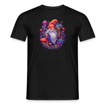 Mushroom Weihnachtsmann| Fantasy Pilze Natur Goa - Männer T-Shirt - Schwarz - Vorne - AI Model Male 178 light (178cm)