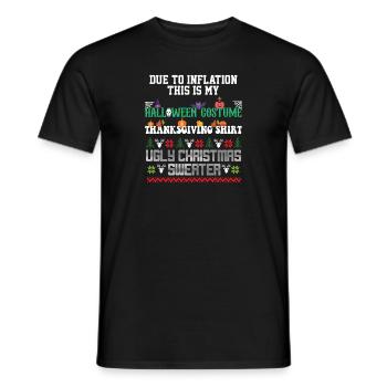 Due To Inflation This Is My Halloween - Männer T-Shirt - Schwarz - Vorne - AI Model Male 178 light (178cm)