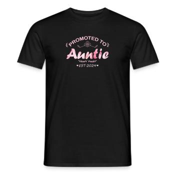 Promoted to Great Aunt Est 2024 - Men's T-Shirt - black - Front - AI Model Male 178 light (178cm)