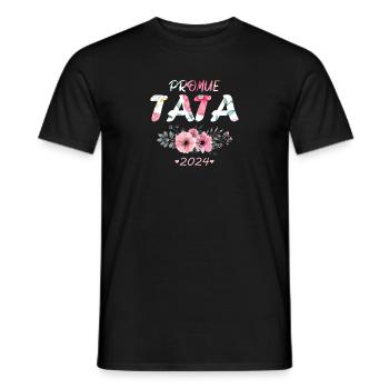 Promue Tata 2024 French Pregnancy Announcement - Men's T-Shirt - black - Front - AI Model Male 178 light (178cm)
