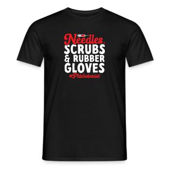 Phlebotomie Blutabnahme Blut Krankenschwester - Männer T-Shirt - Schwarz - Vorne - AI Model Male 178 light (178cm)