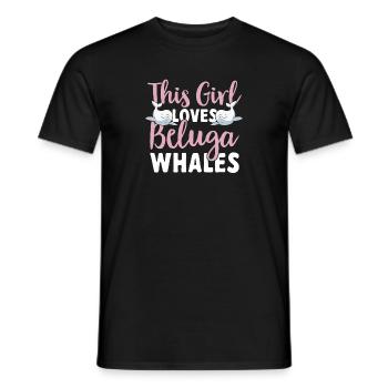 Weißwal Beluga Wal - Männer T-Shirt - Schwarz - Vorne - AI Model Male 178 light (178cm)