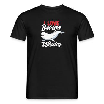 Weißwal Beluga Wal - Männer T-Shirt - Schwarz - Vorne - AI Model Male 178 light (178cm)