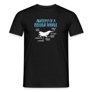 Weißwal Beluga Wal - Männer T-Shirt - Schwarz - Vorne - AI Model Male 178 light (178cm)