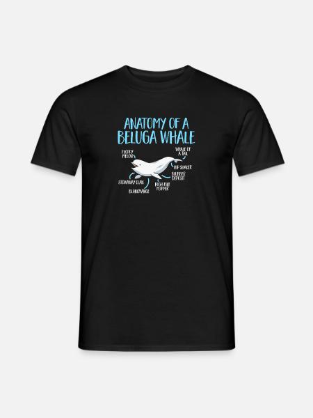 White Whale Beluga Whale - Men's T-Shirt - black