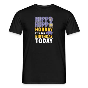 Hippopotame Hippopotame - T-shirt homme - noir - Devant - AI Model Male 178 light (178cm)