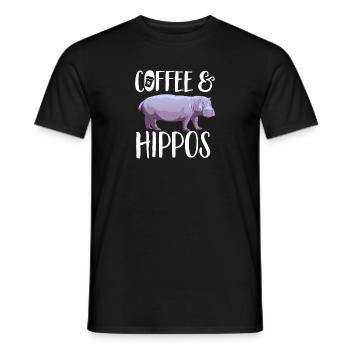 Hippopotame Hippopotame - T-shirt homme - noir - Devant - AI Model Male 178 light (178cm)