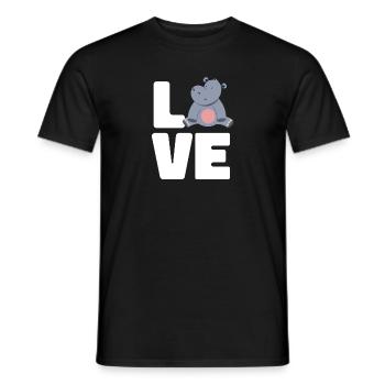Hippopotame Hippopotame - T-shirt homme - noir - Devant - AI Model Male 178 light (178cm)