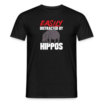 Hippopotame Hippopotame - T-shirt homme - noir - Devant - AI Model Male 178 light (178cm)