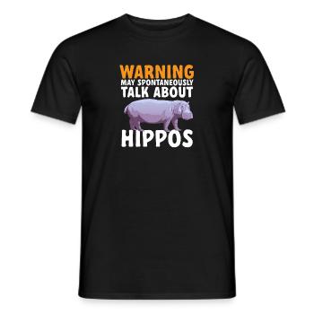 Hippopotame Hippopotame - T-shirt homme - noir - Devant - AI Model Male 178 light (178cm)
