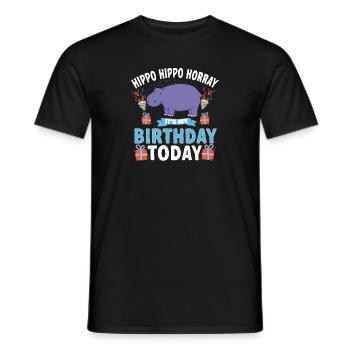 Hippopotame Hippopotame - T-shirt homme - noir - Devant - AI Model Male 178 light (178cm)