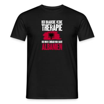 Albanische Flagge Albanischer Adler Shqiponja - Männer T-Shirt - Schwarz - Vorne - AI Model Male 178 light (178cm)