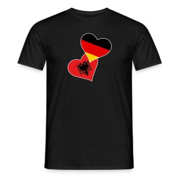 Drapeau albanais Aigle albanais Shqiponja - T-shirt homme - noir - Devant - AI Model Male 178 light (178cm)