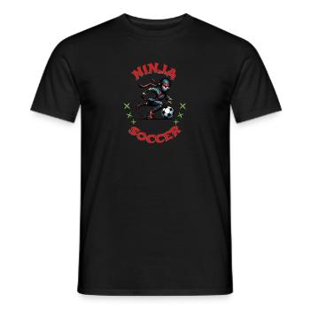 Soccer Ninja Athletic Sports Martial Arts - Men's T-Shirt - black - Front - AI Model Male 178 light (178cm)