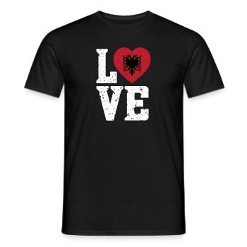 Albanische Flagge Albanischer Adler Shqiponja - Männer T-Shirt - Schwarz - Vorne - AI Model Male 178 light (178cm)