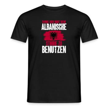 Albanische Flagge Albanischer Adler Shqiponja - Männer T-Shirt - Schwarz - Vorne - AI Model Male 178 light (178cm)