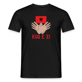Drapeau albanais Aigle albanais Shqiponja - T-shirt homme - noir - Devant - AI Model Male 178 light (178cm)