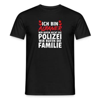 Albanische Flagge Albanischer Adler Shqiponja - Männer T-Shirt - Schwarz - Vorne - AI Model Male 178 light (178cm)