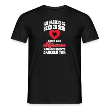 Albanische Flagge Albanischer Adler Shqiponja - Männer T-Shirt - Schwarz - Vorne - AI Model Male 178 light (178cm)