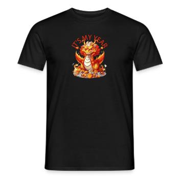 Year Of The Dragon Happy Chinese New Year 2024 - Männer T-Shirt - Schwarz - Vorne - AI Model Male 178 light (178cm)
